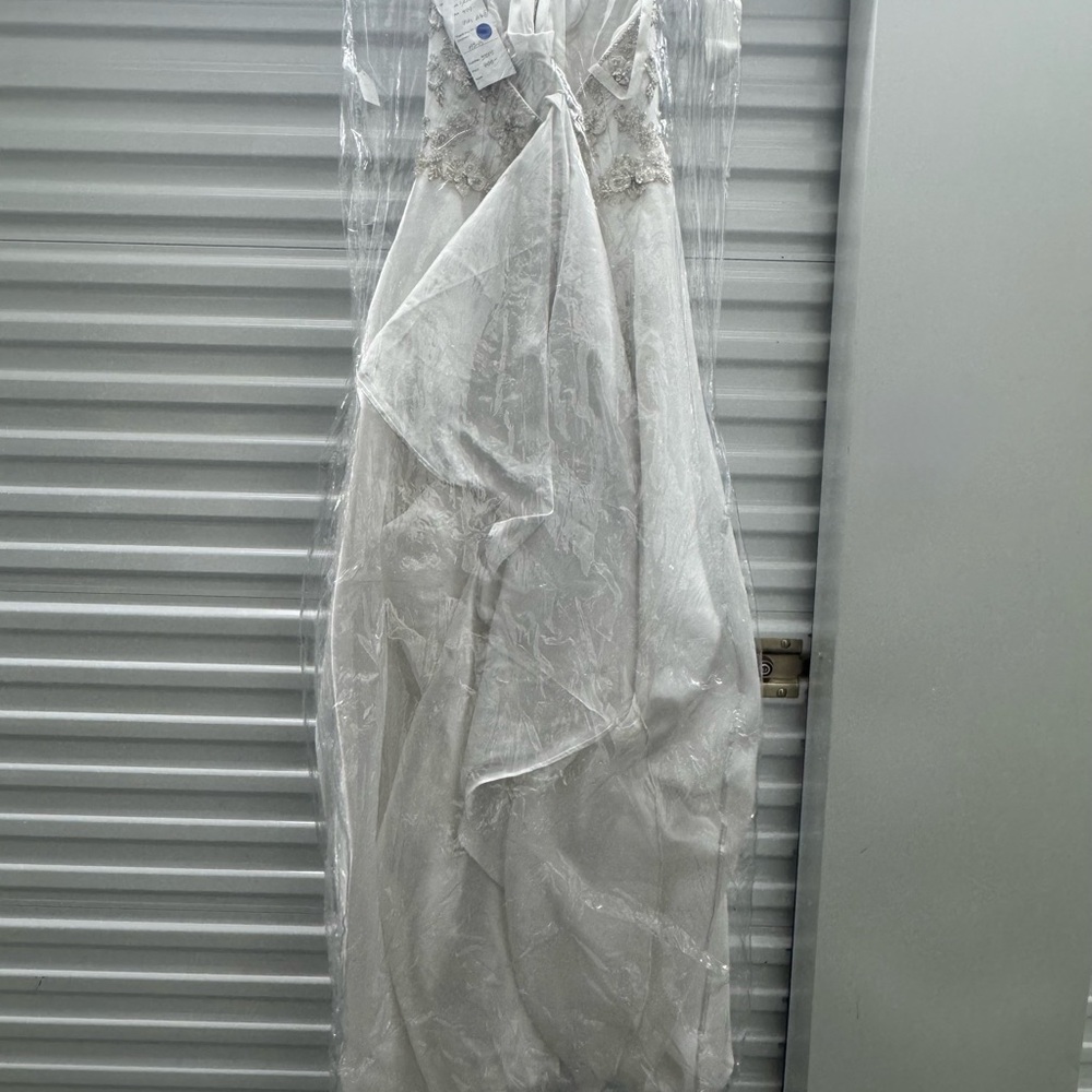 CLEARANCE -Christina Wu Wedding Dress - Size 6 – Strapless Beaded Bodice – NWT - Picture 4 of 16